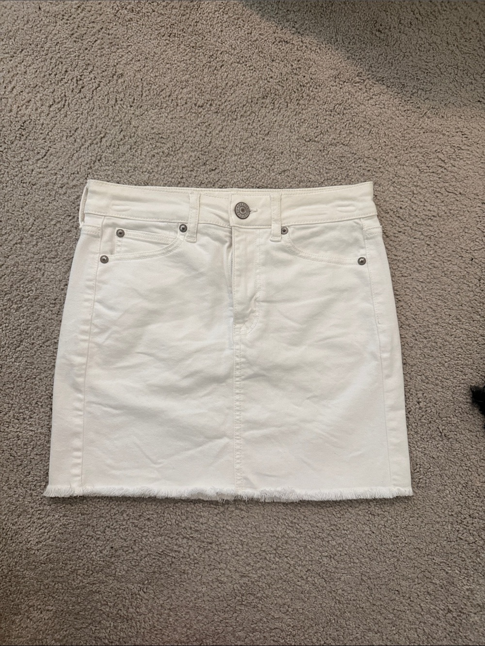 American Eagle Outfitters White Denim Mini Skirt